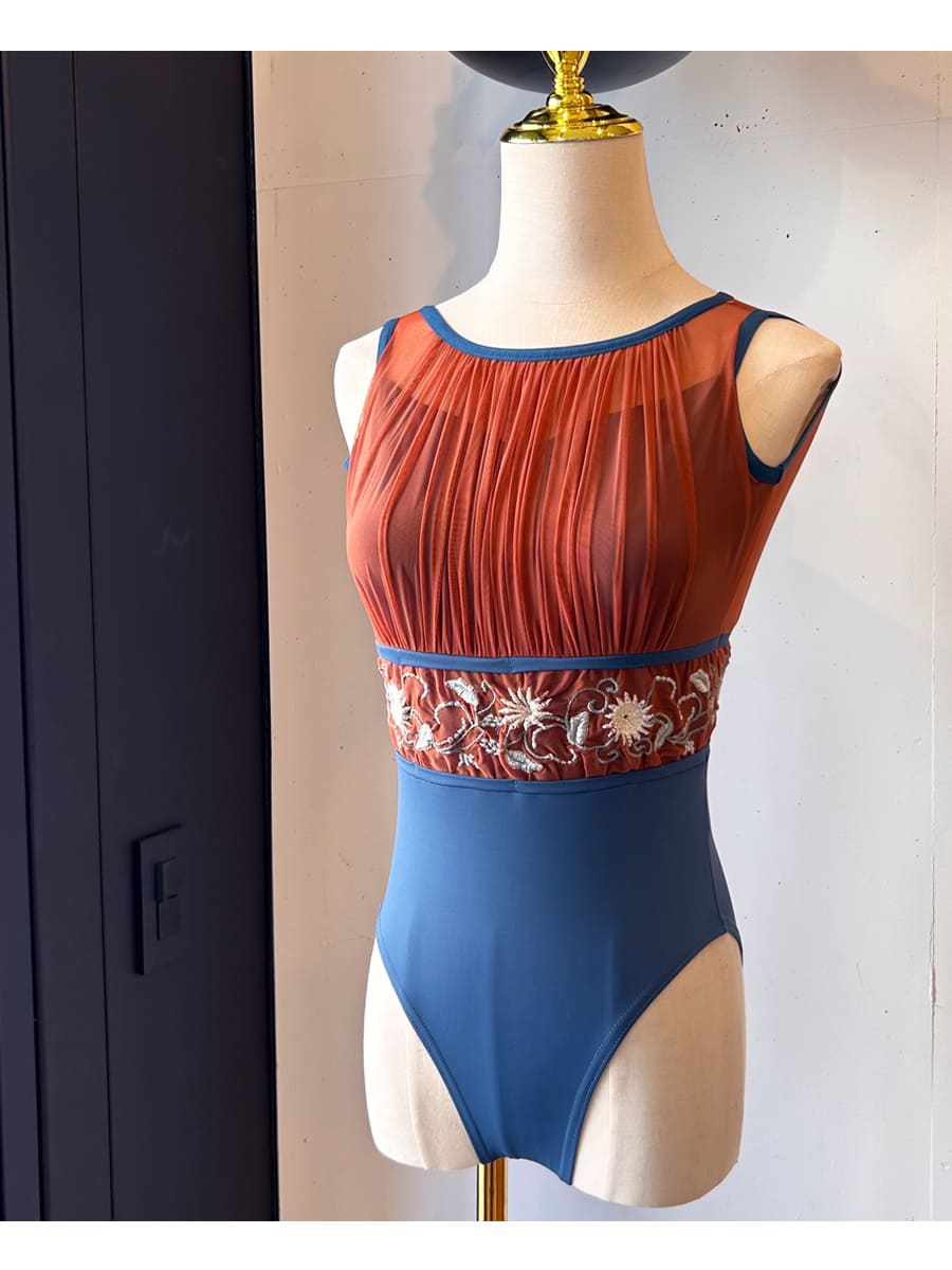 abbyバレエレオタード＞アイリス・エレガント刺繍レオタード｜バレエ